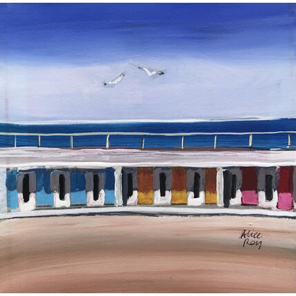 Painting Cabine bleue by Alice Roy | Painting Figurative Oil Landscapes, Marine