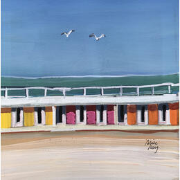 Painting cabine orange by Alice Roy | Painting Figurative Oil