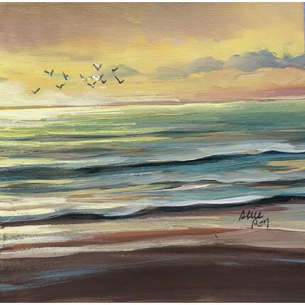 Peinture Au bord de l'eau par Alice Roy | Tableau Figuratif Huile Marine