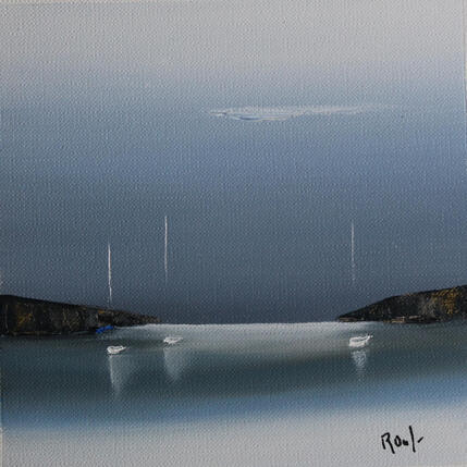 Peinture Douceur marine 91 par Roussel Marie-Ange et Fanny | Tableau Figuratif Huile Marine, Minimaliste