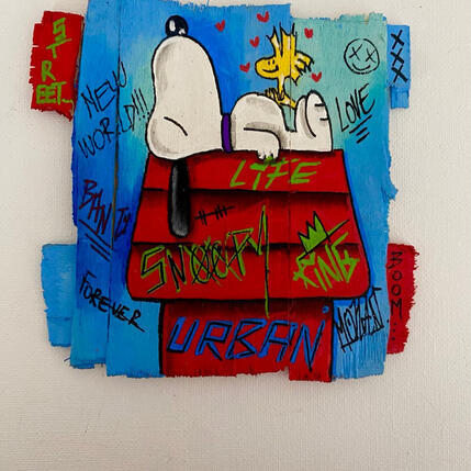 Painting Sourire by Molla Nathalie  | Painting Pop-art Acrylic, Posca, Wood Pop icons