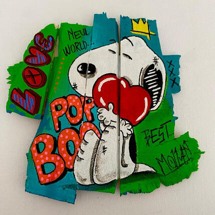 Painting  LOVE  by Molla Nathalie  | Painting Pop-art Acrylic, Posca, Wood Pop icons