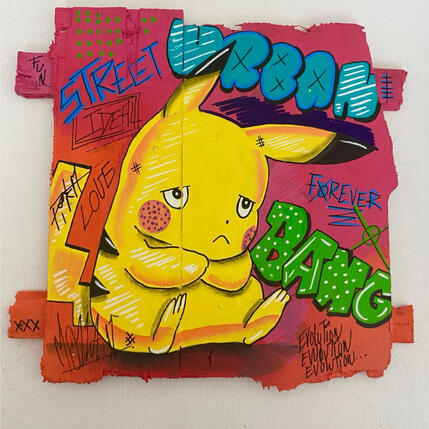 Pintura Pika… por Molla Nathalie  | Pintura Pop art Acrílico, Madera, Posca Iconos pop
