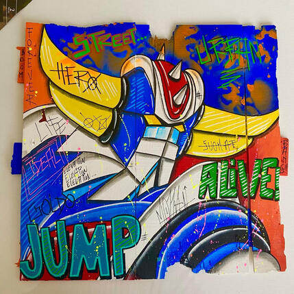 Pintura  POW por Molla Nathalie  | Pintura Pop art Acrílico, Madera, Posca Iconos pop