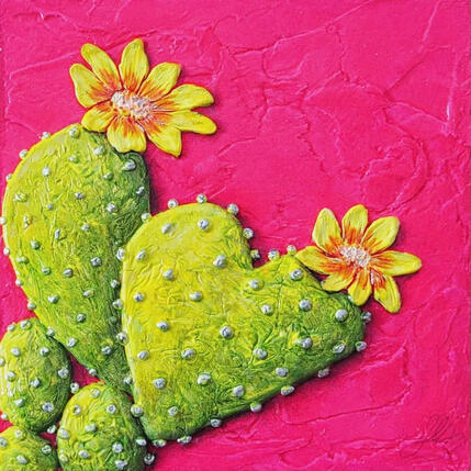 Peinture El corazon del desierto par Geiry | Tableau Matiérisme