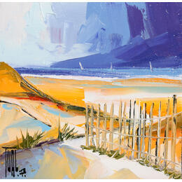 Peinture Vers la plage par Tual Pierrick | Tableau