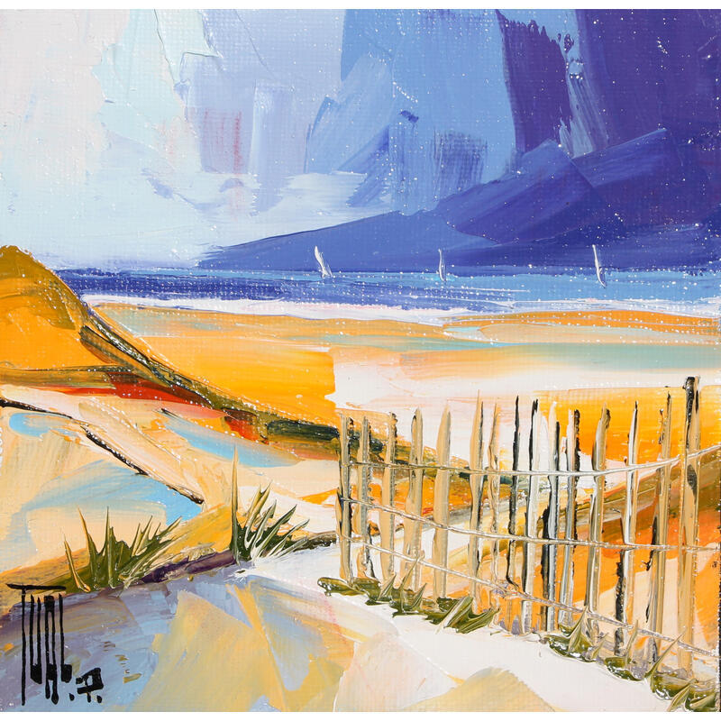 Peinture Vers la plage par Tual Pierrick | Tableau