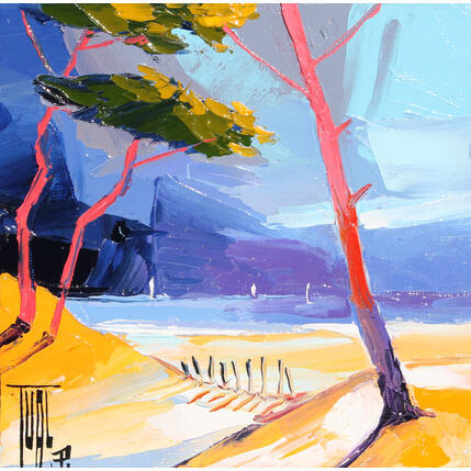 Painting Entre les pins by Tual Pierrick | Painting