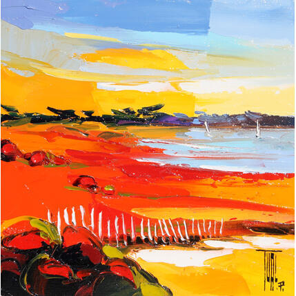 Painting Bord de mer by Tual Pierrick | Painting  Pop icons