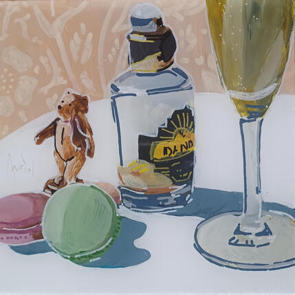 Pintura Ils organisèrent un diner des cinq sens por Auriol Philippe | Pintura Figurativo Acrílico, Plexiglás, Posca Naturalezas muertas