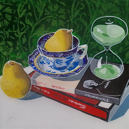 Gemälde Andy savait quand les fruits étaient murs von Auriol Philippe | Gemälde Figurativ Acryl, Plexiglas, Posca Stillleben