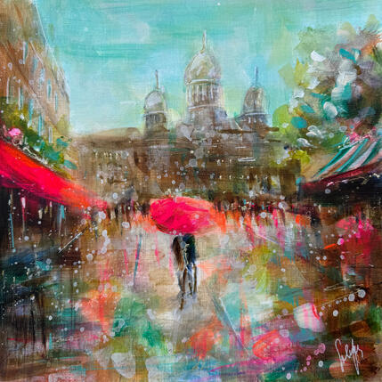 Painting Montmartre Weekend by Solveiga | Painting