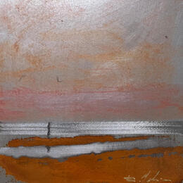 Peinture Un soir à la plage  par Mahieu Bertrand | Tableau