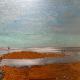 Peinture Promenade à la plage  par Mahieu Bertrand | Tableau