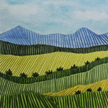 Painting Arid geometry by Vazquez Laila | Painting