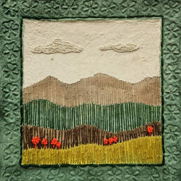 Peinture A memory in thread par Vazquez Laila | Tableau Figuratif Aquarelle, Papier Paysages