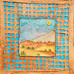 Painting Wild growth by Vazquez Laila | Painting Figurative Textile, Watercolor Landscapes, Nature, Pop icons