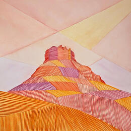 Peinture Ancient layers par Vazquez Laila | Tableau Matiérisme Aquarelle, Textile