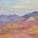 Painting Beautifully unfolding by Vazquez Laila | Painting Abstract Landscapes Watercolor Textile