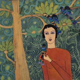 Peinture Le Concert au Bois par Sundblad Silvina | Tableau Figuratif Acrylique, Pastel