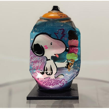 Sculpture Snoopy ice cream by Lemoine Mael | Sculpture Pop-art Acrylic, Graffiti Pop icons