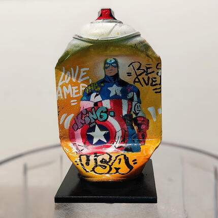 Sculpture Love USA ! par Lemoine Mael | Sculpture Pop-art Acrylique, Graffiti Icones Pop