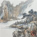 Peinture Lakeside par Yu Huan Huan | Tableau Figuratif Encre