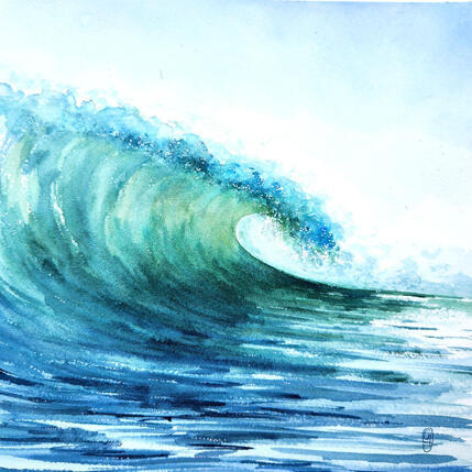 Painting La vague by Baudry Claire | Painting