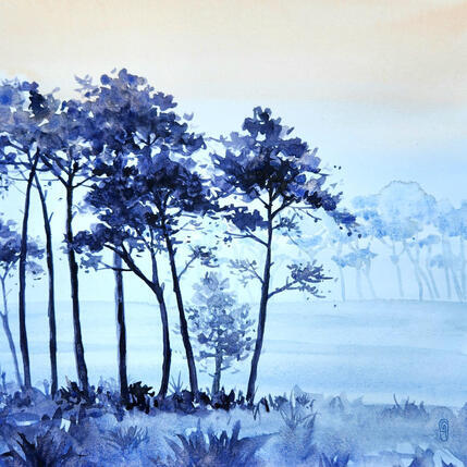 Painting La pinède s'éveille by Baudry Claire | Painting