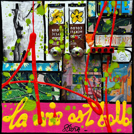 Peinture La vie est belle ! par Costa Sophie | Tableau