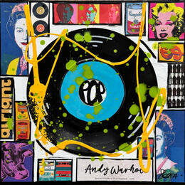 Painting Pop vinyle (bleu) by Costa Sophie | Painting