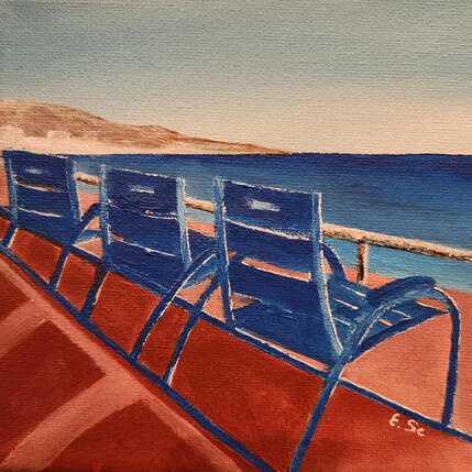 Painting C'est bleu, c'est Nice! by Sie Evelyne | Painting