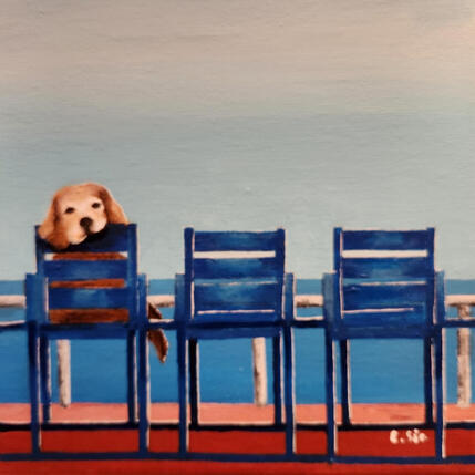 Painting Nice dog in Nice by Sie Evelyne | Painting