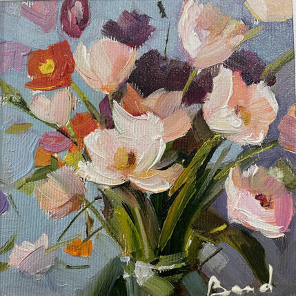 Peinture Light through petals par Bond Tetiana | Tableau Figuratif Huile