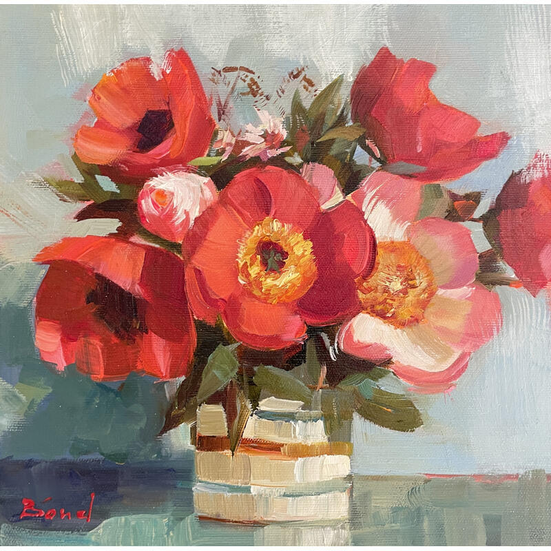 Peinture Form in bloom par Bond Tetiana | Tableau Figuratif Huile