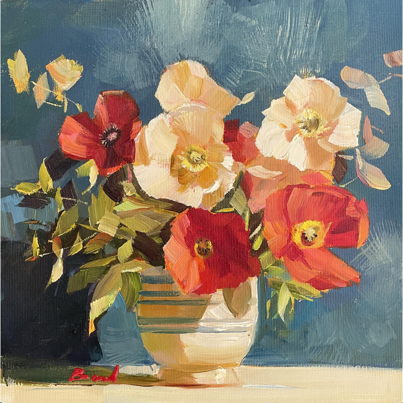 Peinture Floral manifesto par Bond Tetiana | Tableau Figuratif Huile