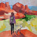 Painting Walk in Sedona by Lunetskaya Elena | Painting Figurative Oil