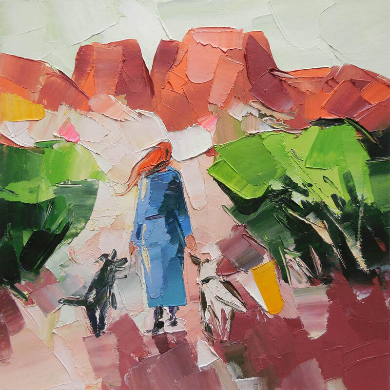 Painting The warm wind by Lunetskaya Elena | Painting Figurative Oil