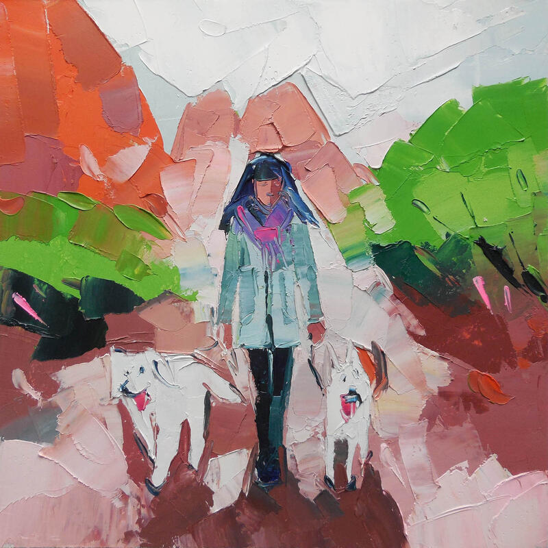 Painting The friends by Lunetskaya Elena | Painting Figurative Oil