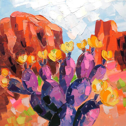 Painting Santa Rita Prickly Pear by Lunetskaya Elena | Painting