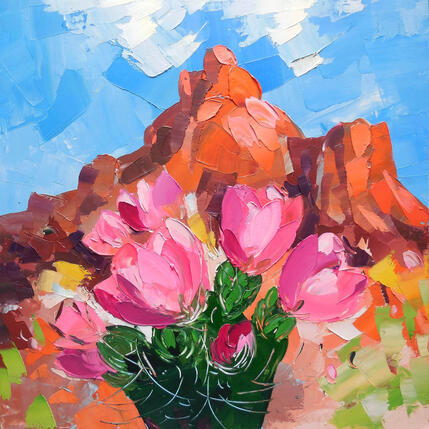 Painting Blossom Time by Lunetskaya Elena | Painting