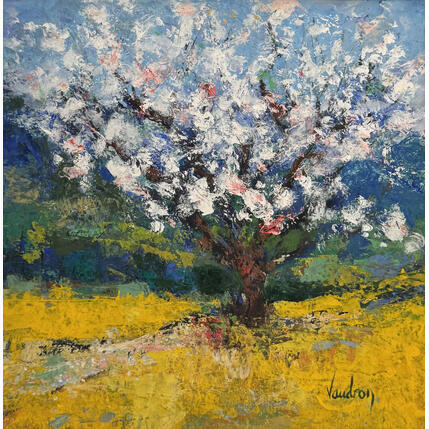 Painting L'amandier de la combe de Lourmarin by Vaudron | Painting Figurative