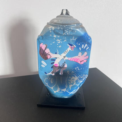 Skulptur Lugia von Lemoine Mael | Skulptur Pop-Art Acryl, Graffiti Pop-Ikonen