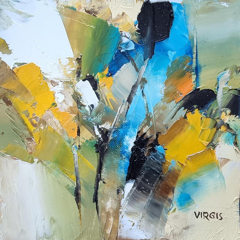 Painting Spring by Virgis | Painting Abstract Minimalist Oil