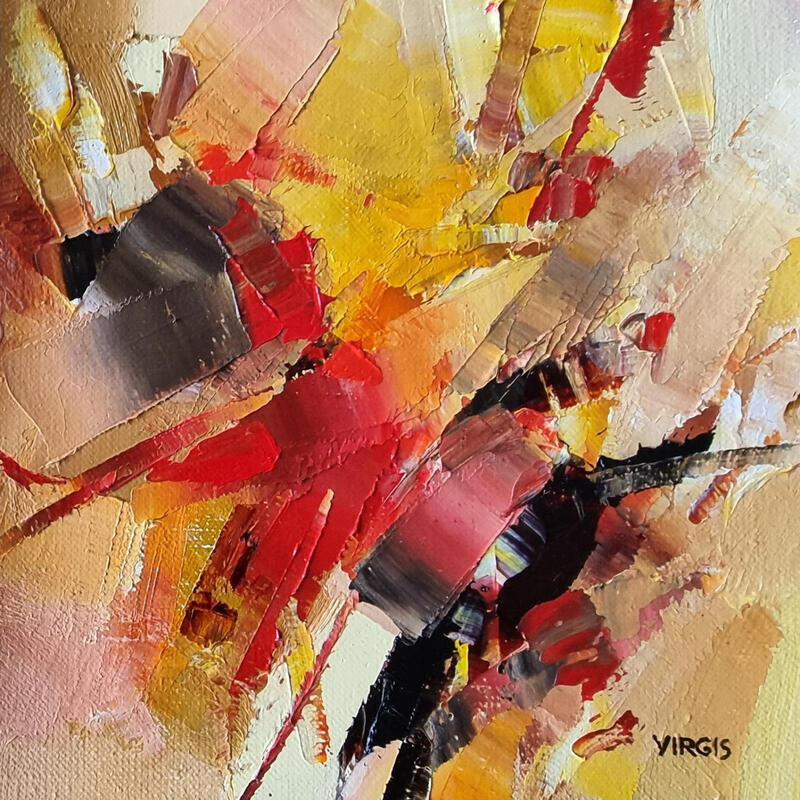 Painting Rush by Virgis | Painting Abstract Minimalist Oil
