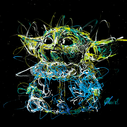 Gemälde Instinct Star Wars (Yoda No.03) von Pauline Dutel | Gemälde