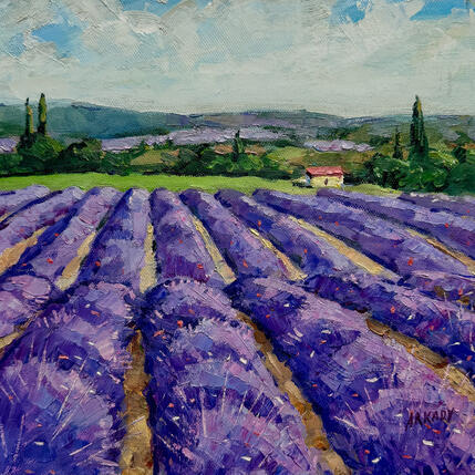 Painting Au cœur des lavandes by Arkady | Painting