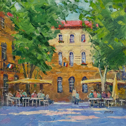 Painting Sous les Platanes de l’Archevêché by Arkady | Painting