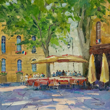 Painting Terrasse sur la Place de l’Archevêché by Arkady | Painting