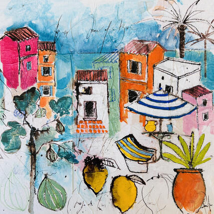 Painting Figues et citrons by Colombo Cécile | Painting